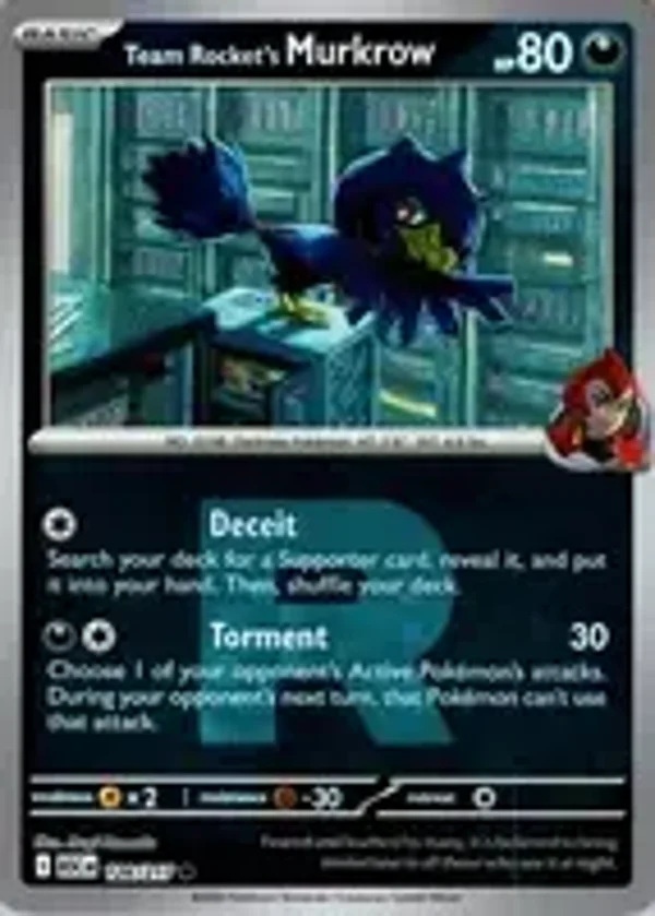 Team Rocket's Murkrow 126/217 Reverse Holo Rocket Ascended Heroes