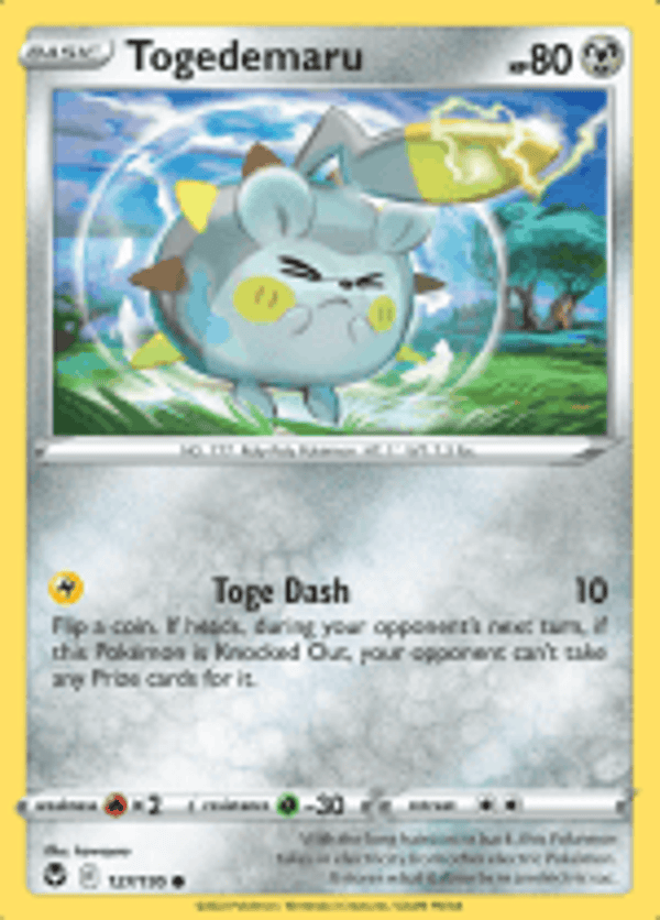 Togedemaru 127/195 Reverse Holo Silver Tempest