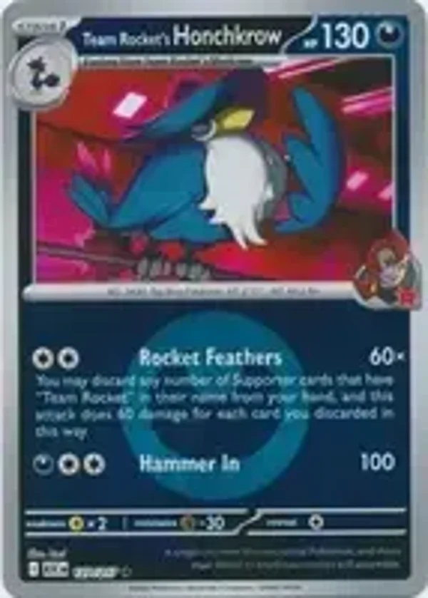Team Rocket's Honchkrow 127/217 Reverse Holo Energy Ascended Heroes