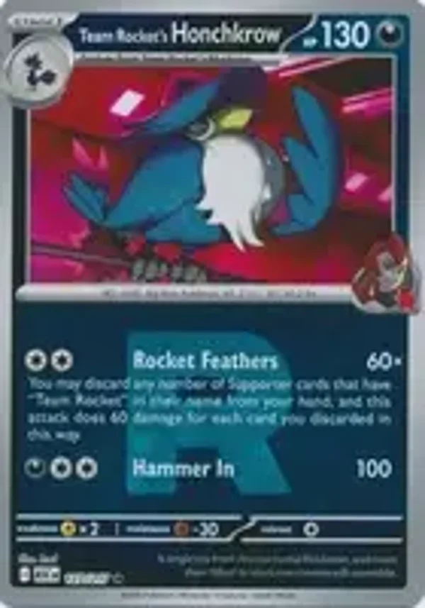 Team Rocket's Honchkrow 127/217 Reverse Holo Rocket Ascended Heroes