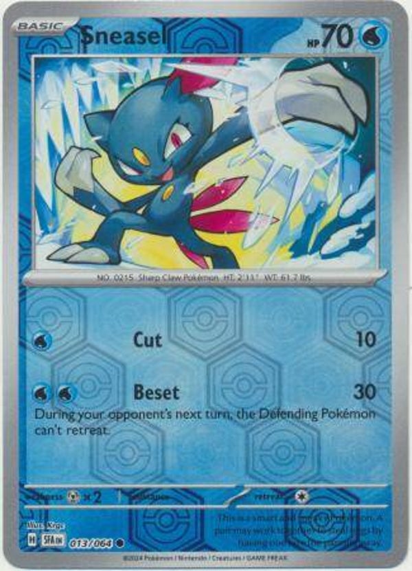 Sneasel 013/064 reverse holo Shrouded fable