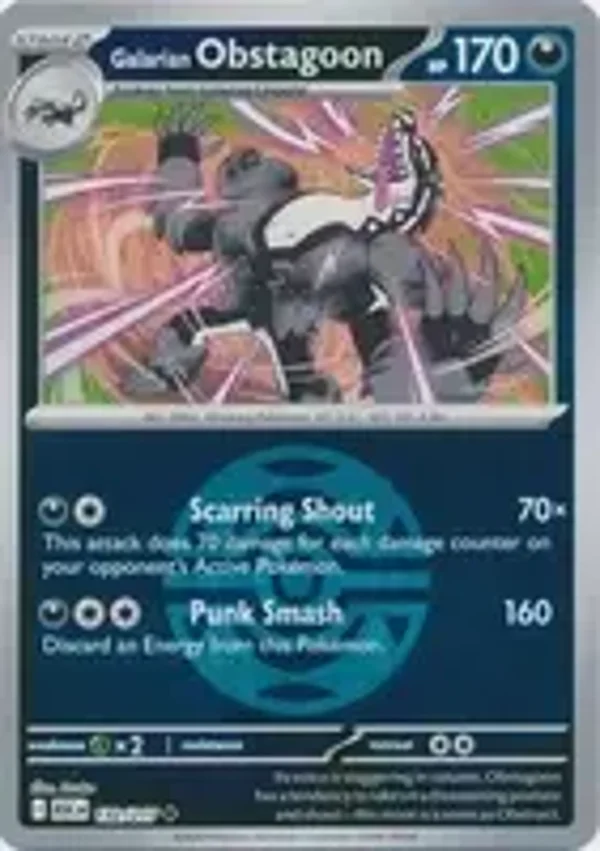 Galarian Obstagoon 132/217 Reverse Holo Dusk Ball Ascended Heroes