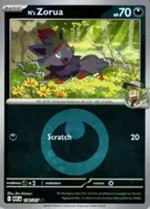 N's Zorua 136/217 Reverse Holo Energy Ascended Heroes