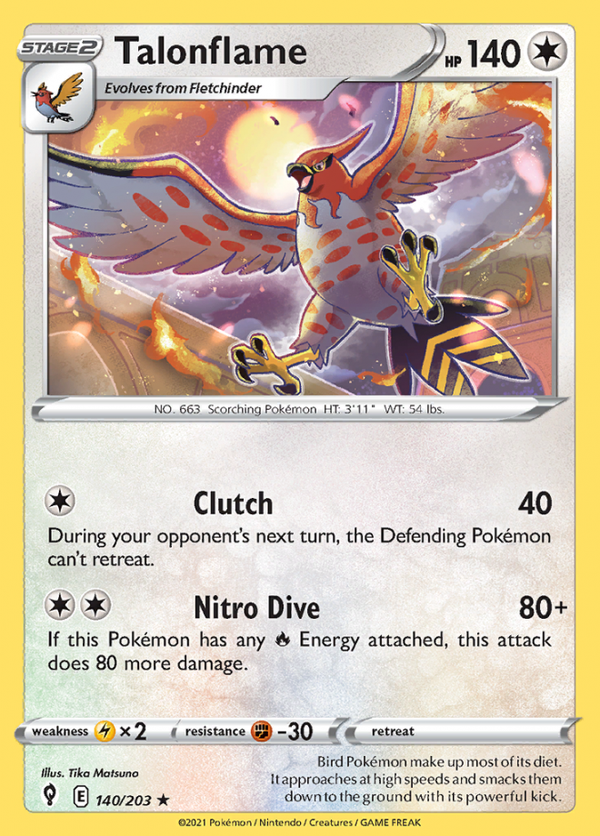talonflame 140/203 evolving skies