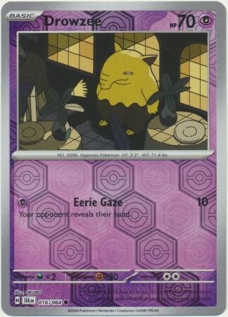 Drowzee 016/064 reverse holo Shrouded fable