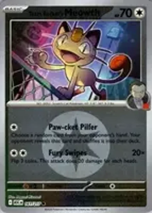 Team Rocket's Meowth 161/217 Reverse Holo Energy Ascended Heroes