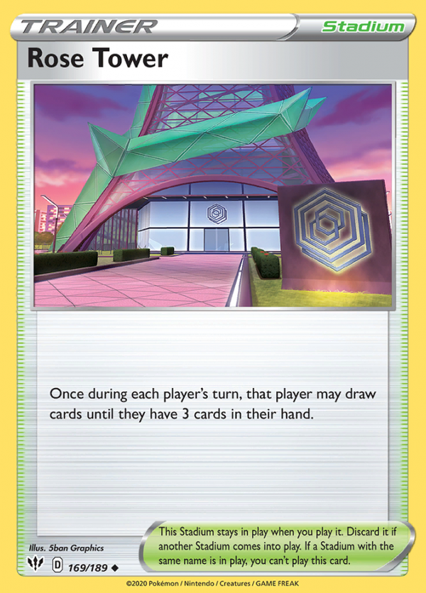 Rose Tower 169/189 Reverse Holo  Darkness Ablaze