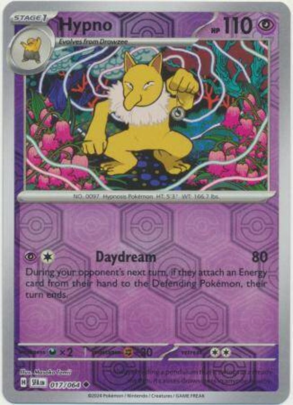 Hypno 017/064 reverse holo Shrouded fable