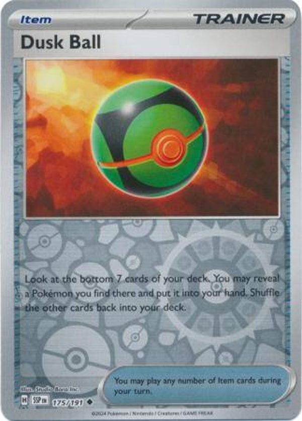 Dusk Ball 175/191 reverse holo surging sparks