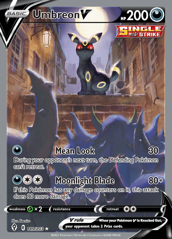 umbreon v 189/203 evolving skies