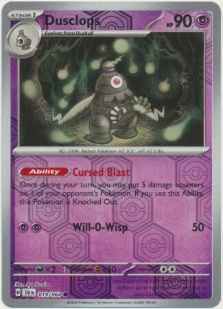 Dusclops 019/064 reverse holo Shrouded fable