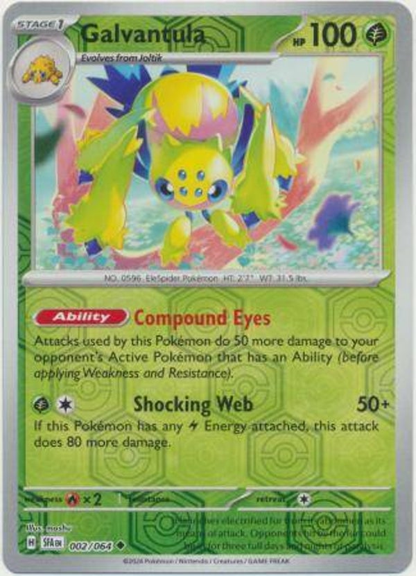 Galvantula 002/064 reverse holo Shrouded fable