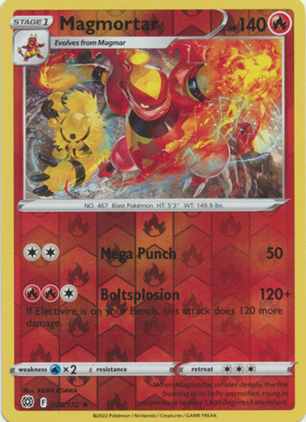 Magmortar 020/172 reverse holo Brilliant Stars
