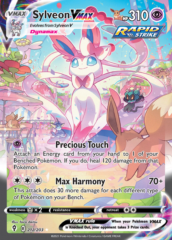 sylveon vmax 212/203 evolving skies