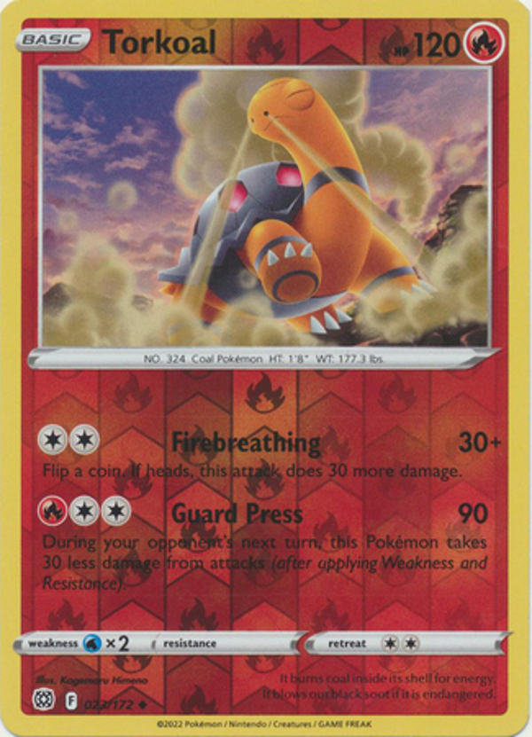 Torkoal 23/172 reverse holo Brilliant Stars