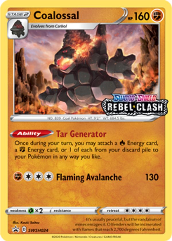 Coalossal  swsh-024 Sword&Shield Promos