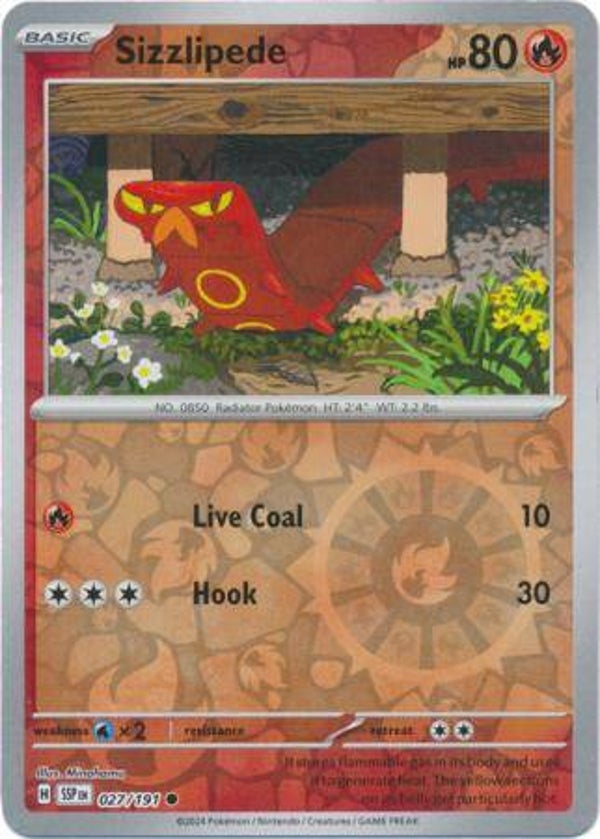 Sizzlipede 027/191 reverse holo surging sparks