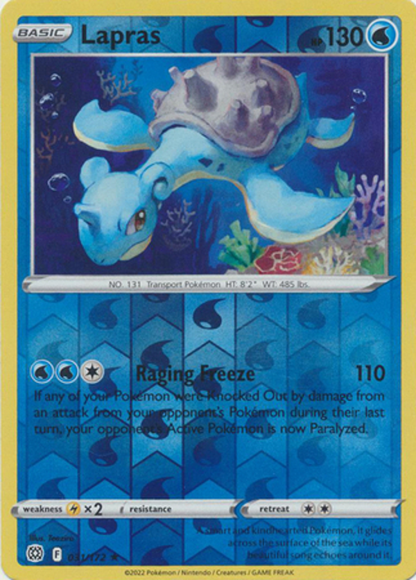 Lapras 31/172 reverse holo Brilliant Stars