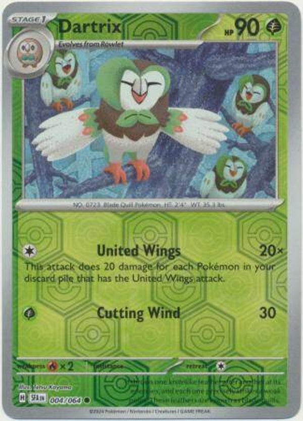 Dartrix 004/064 reverse holo Shrouded fable