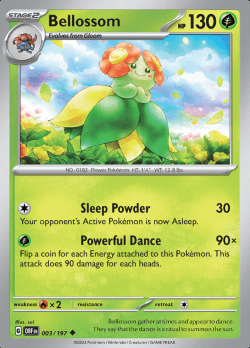 Bellossom 003/197 reverse holo Obsidian flames