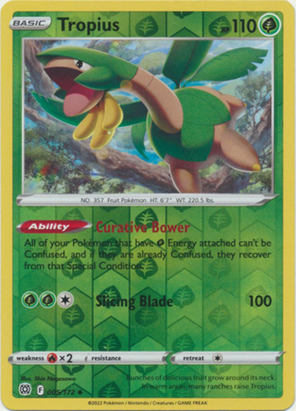 Tropius 005/172 reverse holo Brilliant Stars