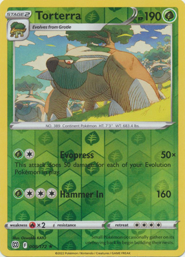 Torterra 008/172 reverse holo Brilliant Stars