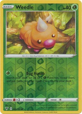 Weedle 001/185 reverse holo Vivid Voltage