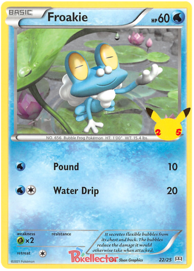 Froakie 22/25 Promo 25TH ANNIVERSARY MC DONALD'S