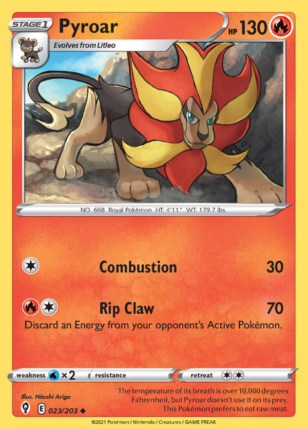Pyroar 023/203 (Evolving Skies)