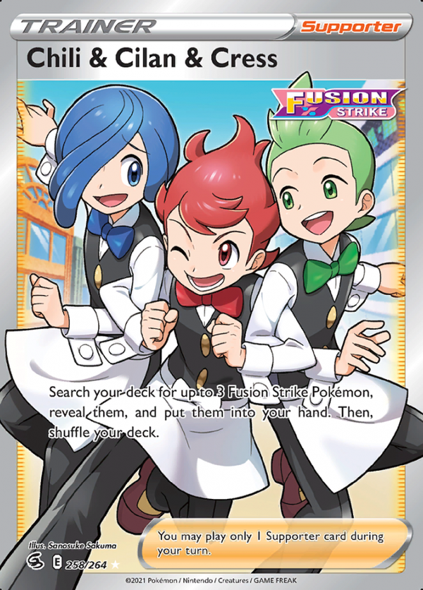 Trainer Chili & Cilan & Cress 258/264 (Fusion Strike)