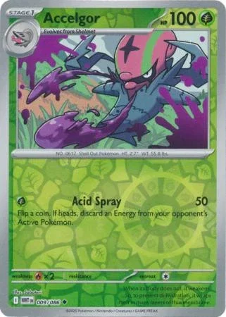 Accelgor 009/086 Reverse Holo White Flare