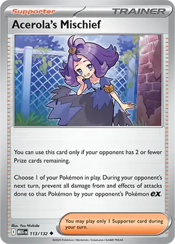 Acerola's mischief 113/132 Reverse Holo Mega Evolution