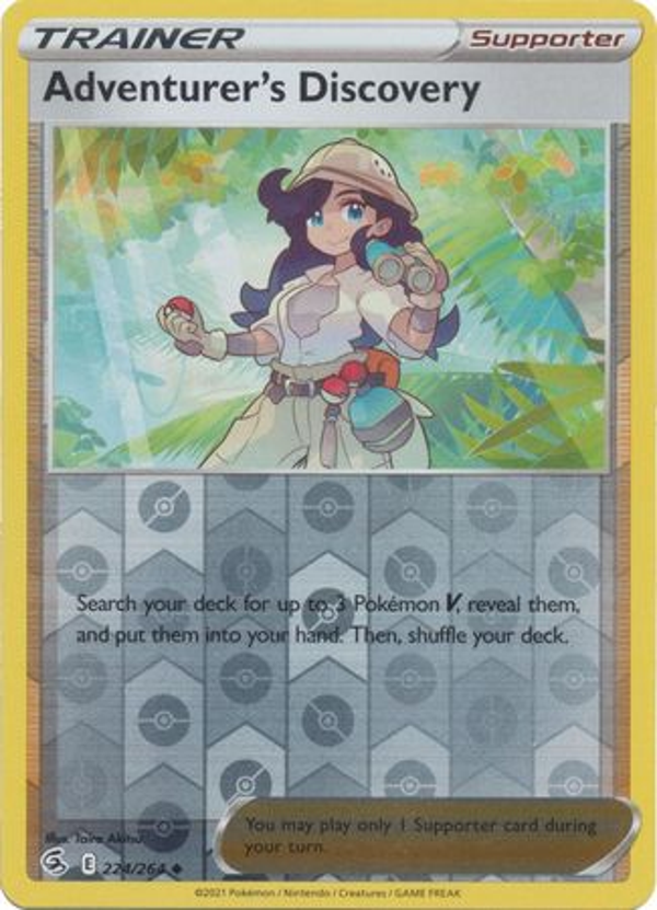 Trainer Adventurer's Discovery 224/264 reverse holo (Fusion Strike)