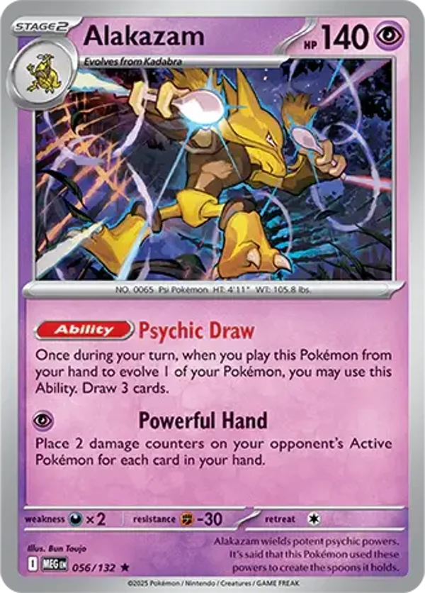 Alakazam 056/132 Holo Mega Evolution