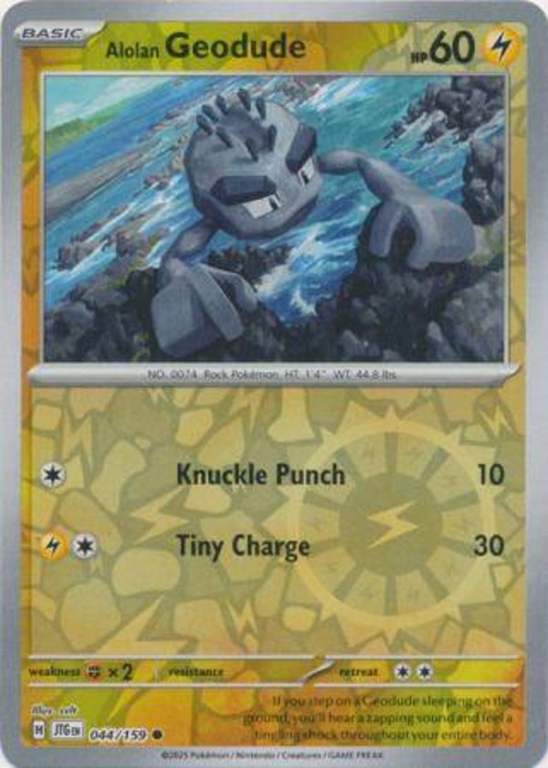 Alolan Geodude 044/159 Reverse Holo Journey Together
