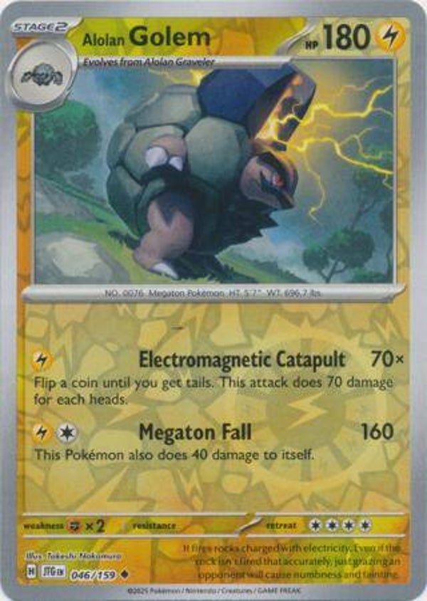 Alolan Golem 046/159 Reverse Holo Journey Together