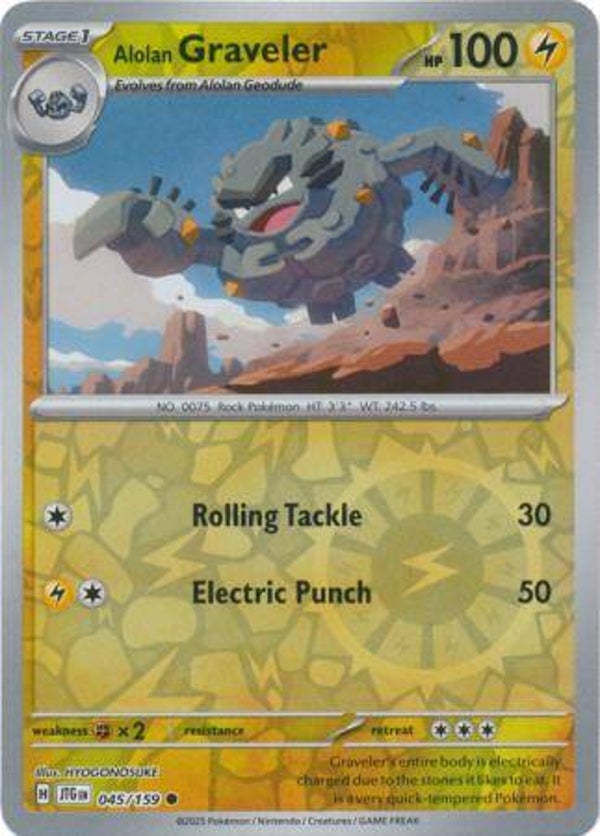 Alolan Graveler 045/159 Reverse Holo Journey Together