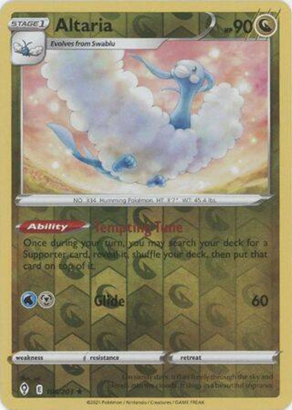 altaria 106/203 reverse holo evolving skies