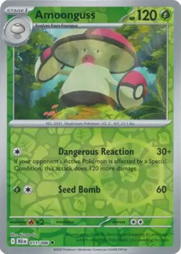 Amoonguss 011/086 Reverse Holo Black Bolt