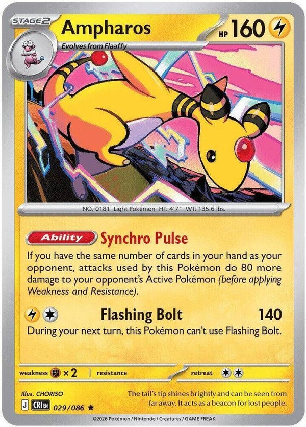 Ampharos 029/086 holo Chaos Rising