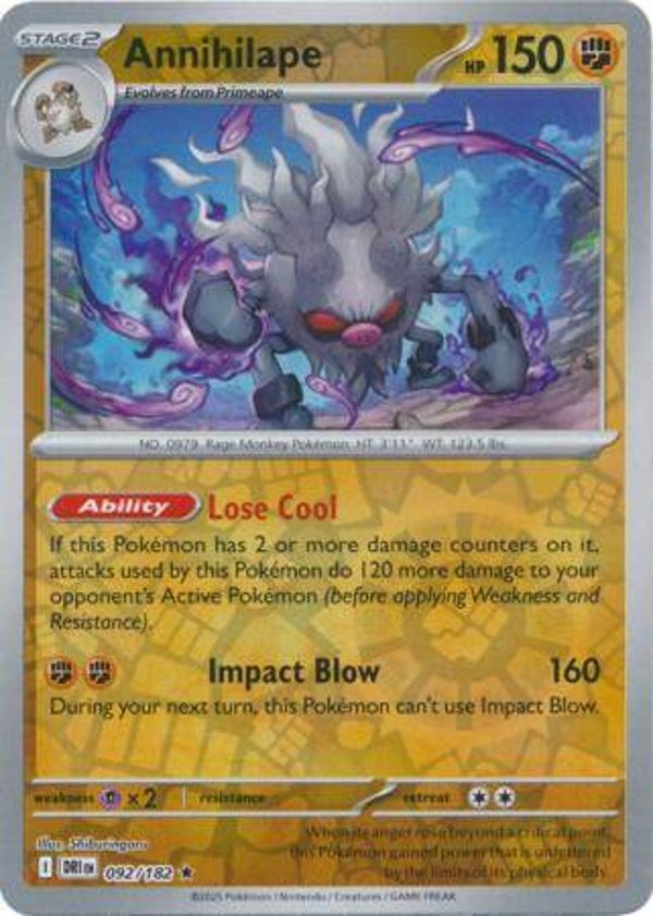 Annihilape 092/182 Reverse Holo Destined Rivals