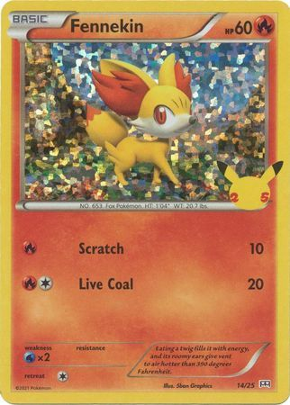 Fennekin 14/25 Promo holo 25TH ANNIVERSARY MC DONALD'S