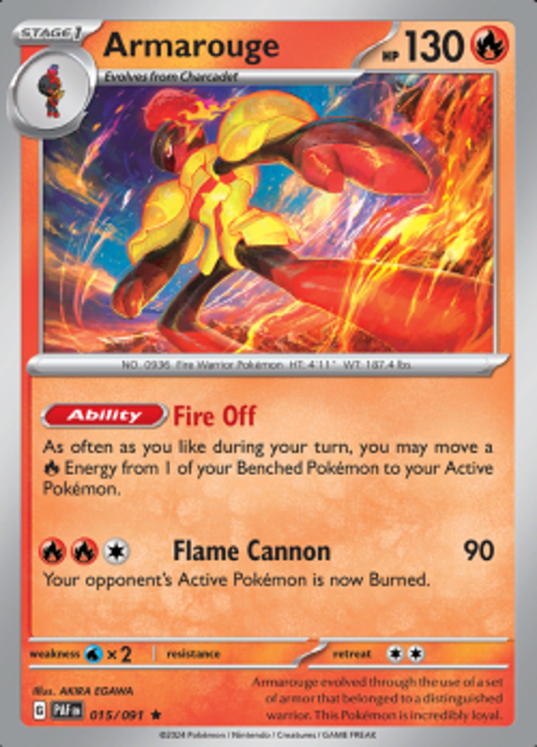 Armarouge 015/091 holo Paldean Fates