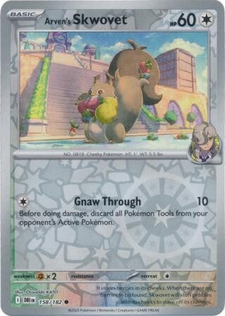 Arven's Skwovet 158/182 Reverse Holo Destined Rivals