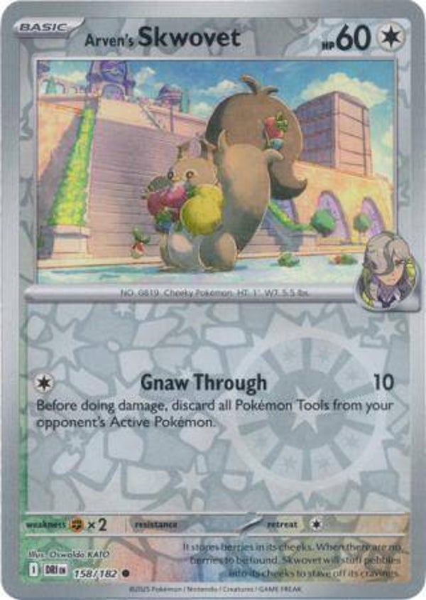 Arven's Skwovet 158/182 Reverse Holo Destined Rivals