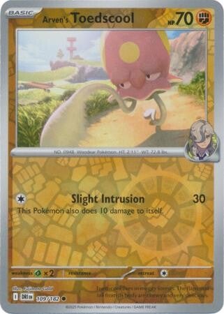 Arven's Toedscool 109/182 Reverse Holo Destined Rivals