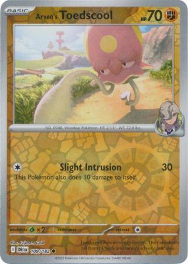 Arven's Toedscool 109/182 Reverse Holo Destined Rivals