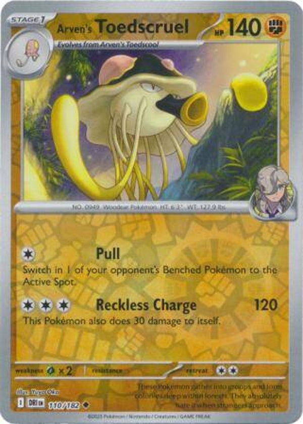 Arven's Toedscruel 110/182 Reverse Holo Destined Rivals