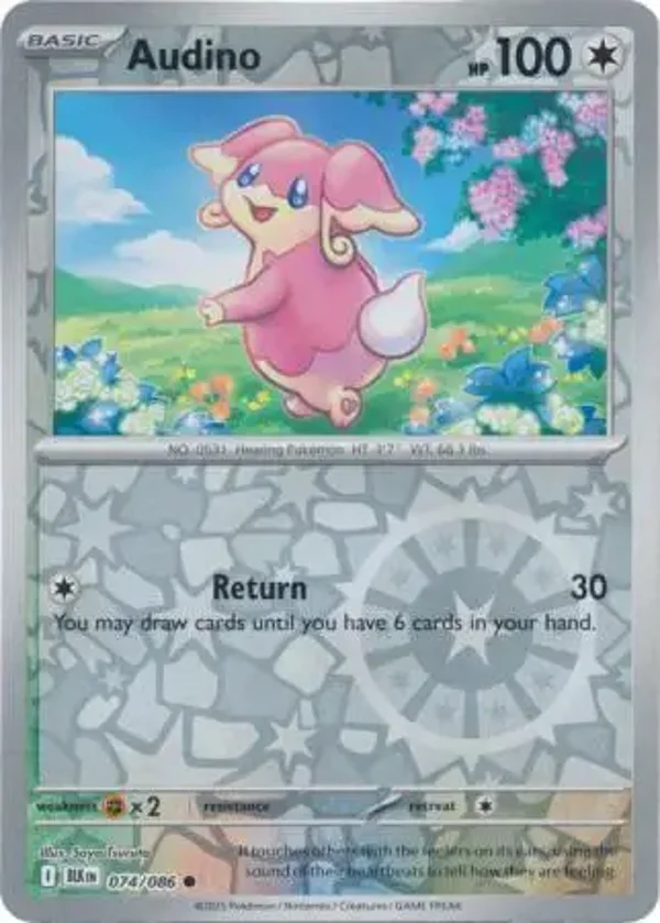 Audino 074/086 Reverse Holo Black Bolt
