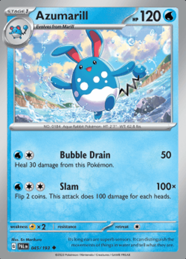 Azumarill 045/193 reverse holo Paldea evolved